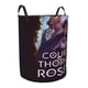 thumbnail image 2 of Acotar Cesta de lavandería de gran capacidad redonda con asa, bolsa para ropa sucia plegable, almacenamiento para dormitorio, baño y lavadero 44x35 cm, 2 of 6