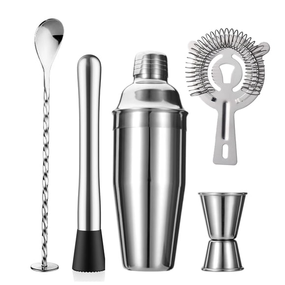 Set de coctelera ZPUFAW Juego de barras de acero inoxidable de 5 piezas