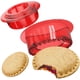 thumbnail image 1 of Molde para hacer sándwiches de pan - Cortador de sándwiches Uncrustables para niños - Cortador de sándwiches, sellador y cortador de galletas DIY Lonchera y caja bento para niños y niñas (rojo), 1 of 6
