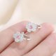 thumbnail image 4 of Lindos Aros Plata 925 Clip Flores Cerezo Rosa Purpura Joyas rosa Talla única, 4 of 4