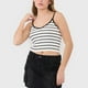 thumbnail image 3 of Peto Mujer Tejido Cuello V Ecru Corona, 3 of 5