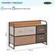 thumbnail image 3 of Cajonera Comoda 5 Cajones Carry All Rack Metal Madera Tela Premium, 3 of 7