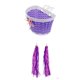 thumbnail image 3 of Ni?os Ni?a Bicicleta Cesta Delantera Soporte De Compra De Bicicleta Y 2 Pares De Serpentina Morado, 3 of 4
