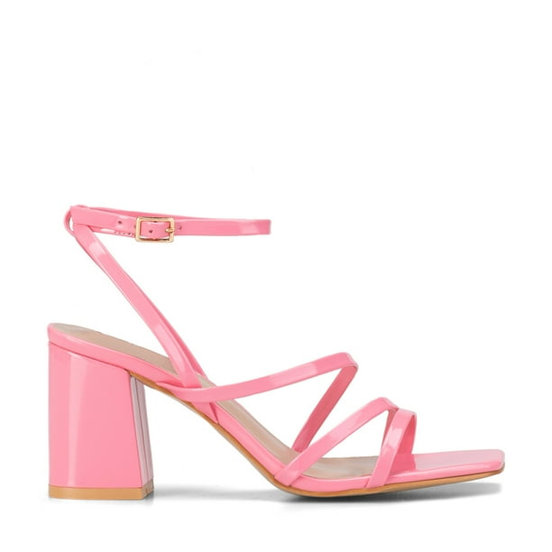Sandalia Taco Rosado Fiesta Qiu299 Mujer