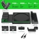 thumbnail image 2 of Soporte de refrigeración para Xbox Series X - Estación de carga de doble mando con 2 baterías recargables, 10 ranuras para juegos y soporte para auriculares-Negro, 2 of 6