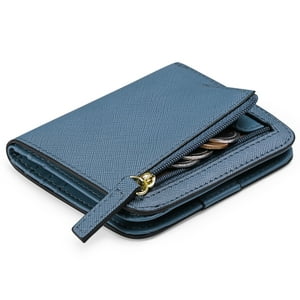 Veat00L - Cartera Mujer Pequeño Con Rfid Bloquea, Mini Monedero Bifold Para Tarjetas, Billetera De Piel Plegable Con Bolsillo, Tarjetero Minimalista Con Ventana De Identificación Para Chica Mujer
