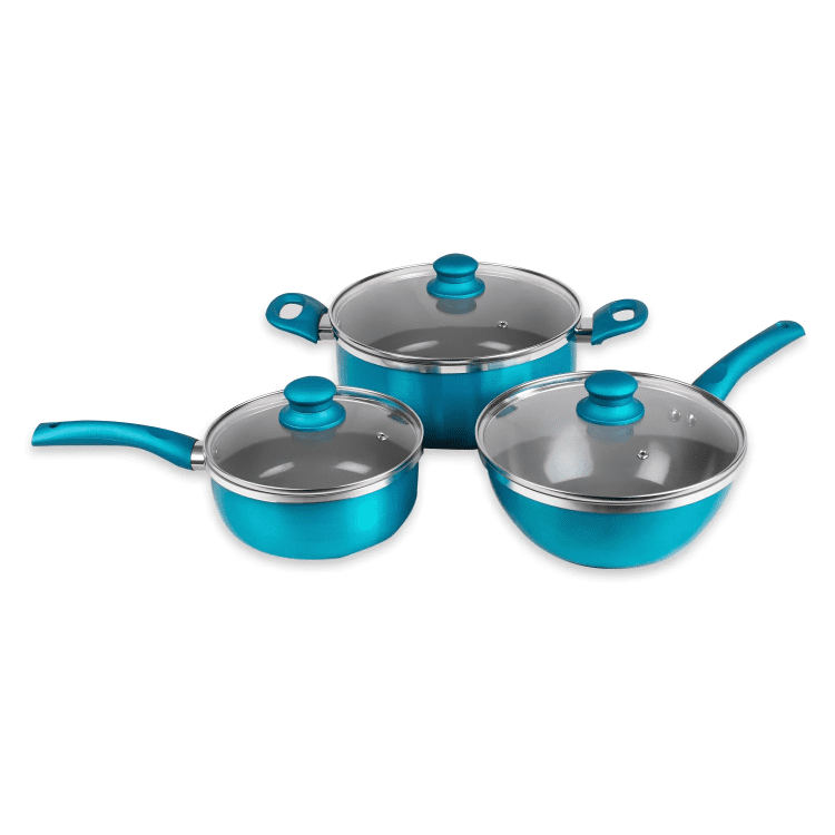 Batería Aluminio Titanio 6 Piezas Cacerola / Calipso – Doral