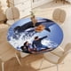 thumbnail image 4 of Free Willy-theme Fitted Round Tablecloths Elastic Edged Table Covers Waterproof Table Cloth for Kitchen Holiday Party Tables Decor 120cm, 4 of 6