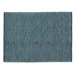 Decoghar - Alfombra Mushroom Pequeña Azul Entramado Negro