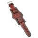 thumbnail image 2 of Pulsera De Reloj De Pulsera De Cuero Genuino 20 Mm Accesorios De Costura Hechos A Mano Rojo, 2 of 5