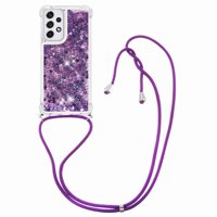 Funda Foxdock Para Samsung Galaxy A33 5G Con Cuerda Ajustable, Brillo Líquido, Protección Antigolpes Y Lente – Ideal Para Regalo