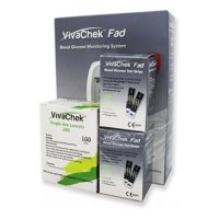 Vivachek - Pack Glucómetro Maquina + 110 Tiras + 110 Lancetas