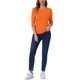 thumbnail image 2 of INSPIRE CHIC Camisetas de Mujer Mangas al Codo Cuello Barco Ajuste Ceñido Casual Camisetas Sólidas Naranja M, 2 of 6