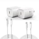 thumbnail image 1 of Cargador Nepagz 20W USB-C PD Paquete de 2 con Cable de 1.8 m Blanco, 1 of 1