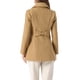 thumbnail image 3 of INSPIRE CHIC Abrigo de Invierno para Mujer con Cuello Abatible y Botonadura Simple con Bolsillos M Caqui, 3 of 6