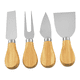 thumbnail image 1 of Juego de 4 cuchillos para queso con mango de madera de acacia, 1 of 5