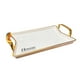 thumbnail image 1 of Bandeja Elegante Servir Con Dorado Decorativa Cuadrada, 1 of 2