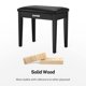 thumbnail image 4 of Banco para piano Donner con almacenamiento de madera maciza negra, 4 of 7