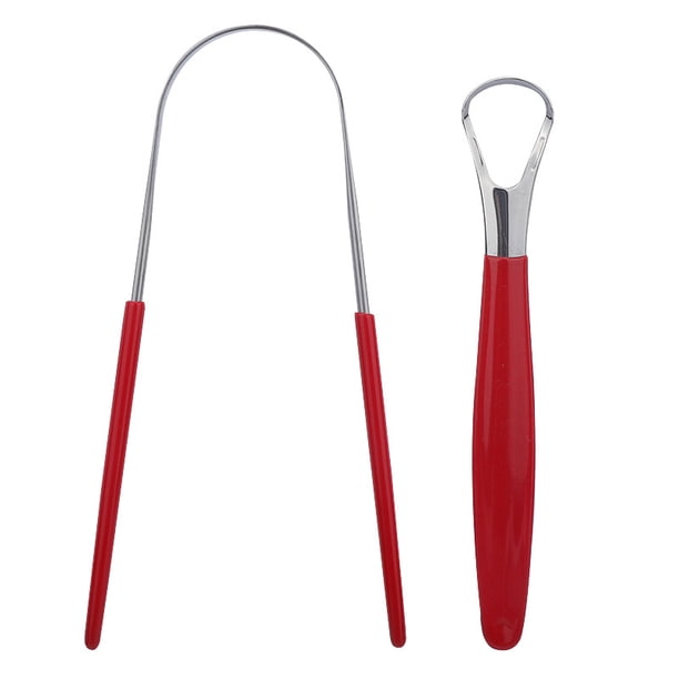 1PC Tongue Scraper Cleaner Surgical Grade Pro Eliminate Bad Breath Stainless Steel Metal Tongue Brush Dental Kit For Adults