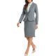 thumbnail image 4 of INSPIRE CHIC Conjuntos de Traje para Mujer Blazer de Manga Larga y Falda Lápiz 2 Piezas Conjuntos Gris L, 4 of 6