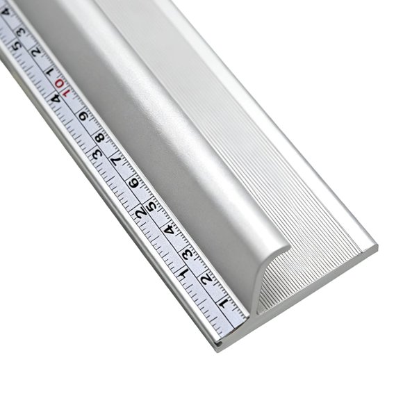 Regla XYGOVIA 41 cm de Aluminio con Protector de Dedo Antideslizante