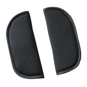 Magideal - 2 Piezas Protectores Cinturón Asiento Almohadilla Hombreras Bebé Con Tela Suave Relleno Transpirable Para Silla Paseo Cochecito Adecuado Para Recién Hombro Negro