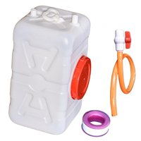 Ioensy - Contenedor De Agua Potable Grado Alimenticio Portátil Para Jardín Barbacoa Conducción De Automóviles Blanco 60 Catties