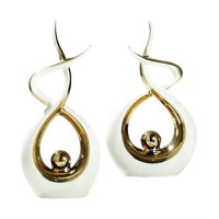 Magideal - Escultura De Cerámica Moderna, Decoración Para Hogar, Estatua Ornamental Para Sala De , Comedor, Pequeña Sala De Oficina, Central