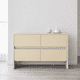 thumbnail image 1 of Cómoda "Volcán" 4 Cajones Mueble de Madera - Beige - 120x40x90 cm, 1 of 3
