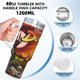 thumbnail image 5 of Patoaventuras Vaso aislado de acero inoxidable con asa, diseño temático, regalo para familia, amigos y fans; incluye pajita y encaja en el portavasos estándar, 40 oz, 5 of 6