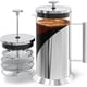 thumbnail image 1 of Cafetera de prensa francesa Cafe Du Chateau de acero inoxidable de 1 litro, 1 of 9