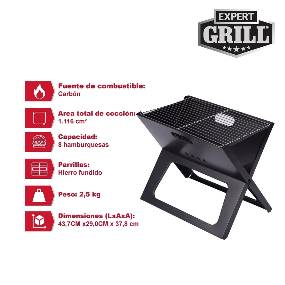 Expert Grill HDY1018-3 Plegable 44x39 Negro, foto 4