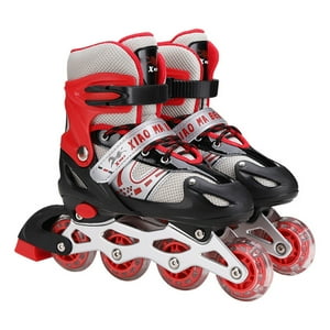 Frc - Patines En Linea Para Niños Ajustables Rojo M