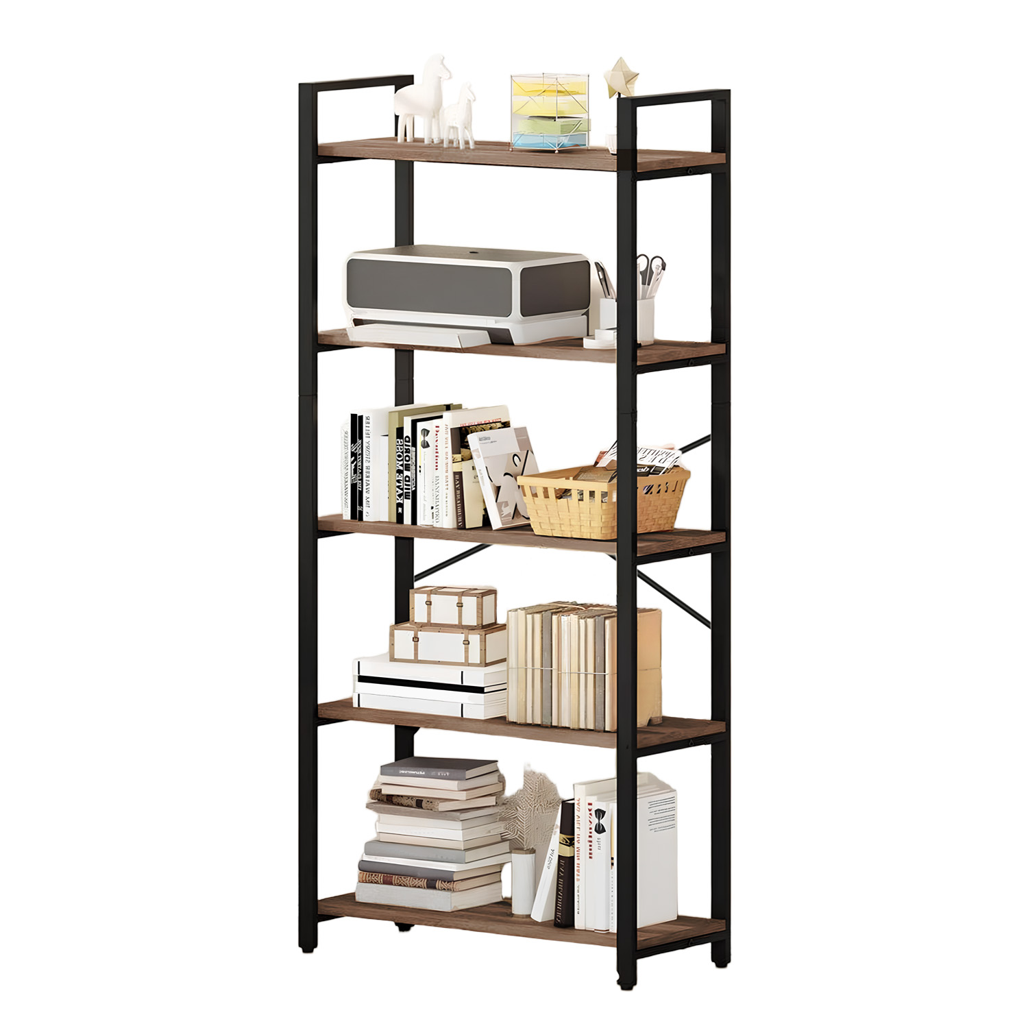 Rohe - Estante De 5 Repisas Multiuso 152X72X33Cms Marrón