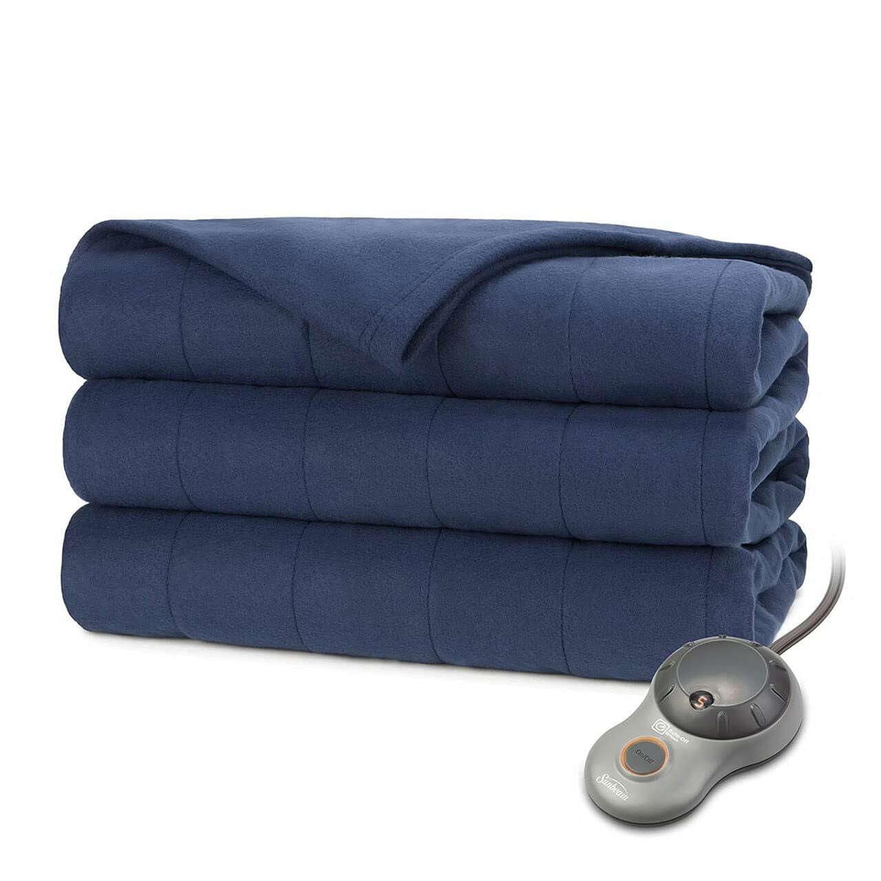 Manta Térmica Eléctrica Sunbeam Queen Luxurious Velvet Blue