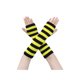 thumbnail image 1 of INSPIRE CHIC Guantes de Brazo Tejidos para Mujer con Agujeros para los Pulgares, Guantes de Muñeca Largos sin Dedos para Moda Y2K y Clima Frío Amarillo-Negro, 1 of 6