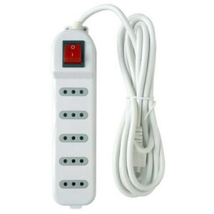 Macrotel - Alargador Zapatilla Con Switch 5 Posiciones 3Mts Blanco