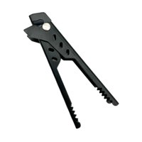 Bothyi - Pinza Para Platos Calefactores, Resistente Al Calor, De Metal, Para Barbacoas, Picnics Al Aire Libre, Color Negro