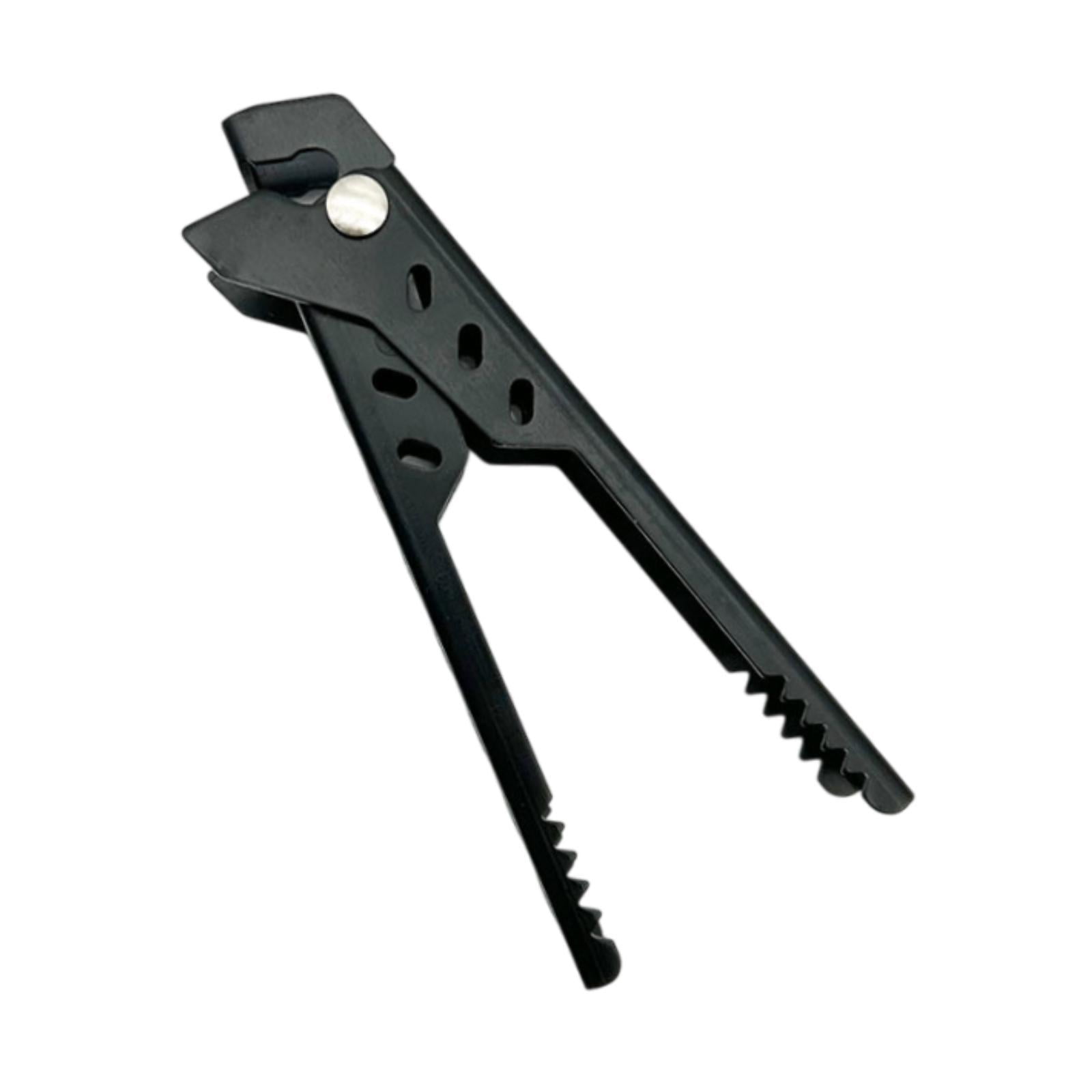 Bothyi - Pinza Para Platos Calefactores, Resistente Al Calor, De Metal, Para Barbacoas, Picnics Al Aire Libre, Color Negro