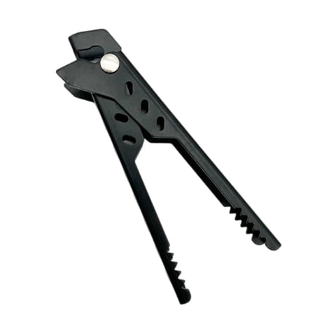 Bothyi - Pinza Para Platos Calefactores, Resistente Al Calor, De Metal, Para Barbacoas, Picnics Al Aire Libre, Color Negro