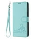thumbnail image 1 of Funda tipo cartera FOXDOCK para Samsung Galaxy A10S/M01S con soporte, ranuras, RFID, diseño de gato, 1 of 5