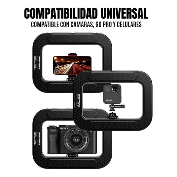 Rig Estabilizador Aro de Luz Led Soporte Celular Grabación