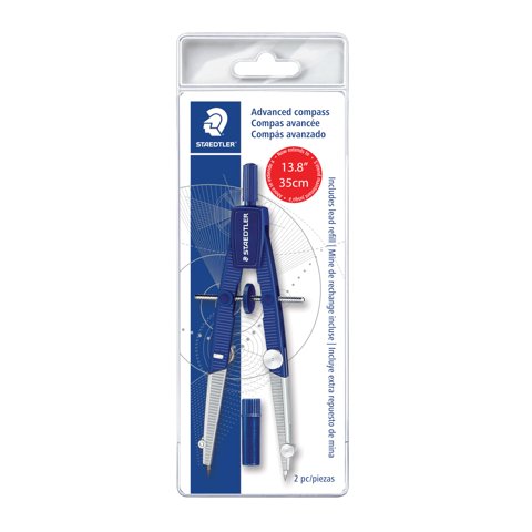 Compass Staedtler Advanced Student De 2 Piezas Totalmente Metálicas