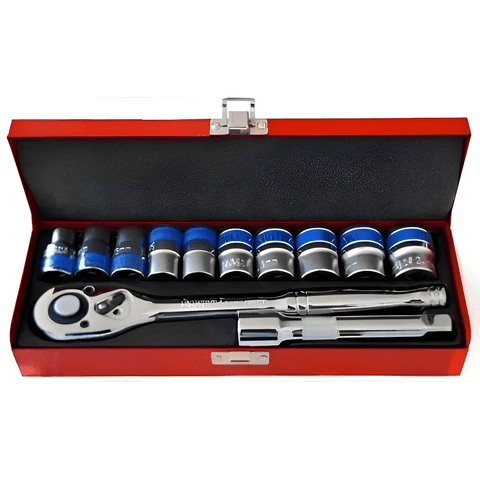 Genérico - Caja De Llaves De Dado Desde La Numero 8 Hasta La 24