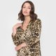 thumbnail image 3 of Blusa Mujer Cuello Camisero M/L Print Café Corona, 3 of 5