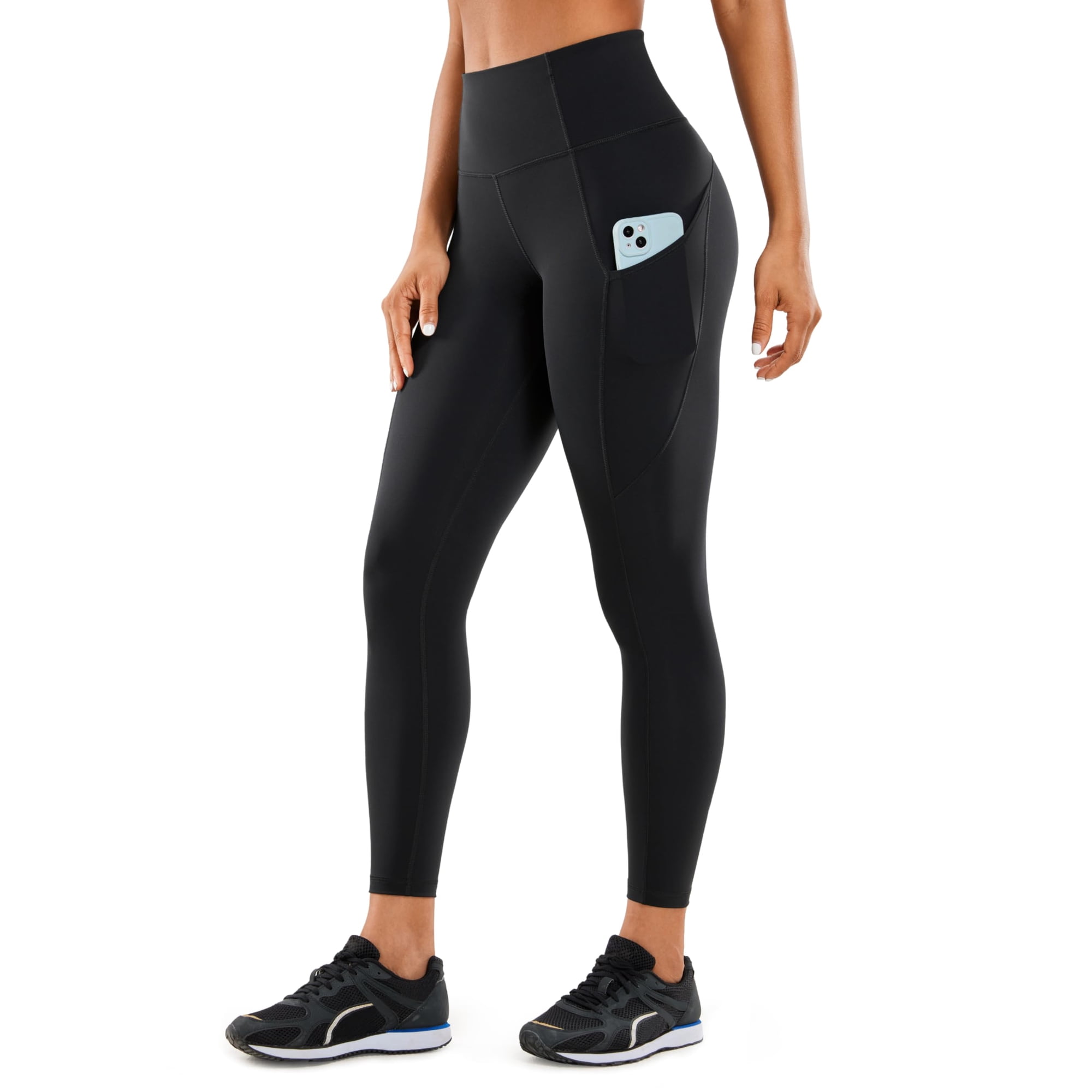 Calzas Deportivas Crz Yoga Cintura Alta Con Bolsillos 25" Negras M