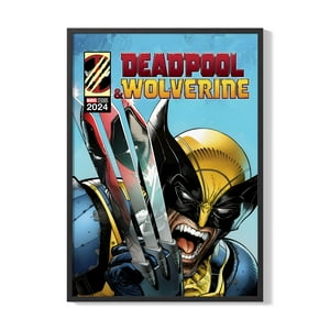 Creango - Cuadro Poster Enmarcado Deadpool Y Wolverine Pelicula Decorativo