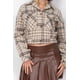 thumbnail image 3 of Chaqueta Casual Saronite Crop Beige/Marrón Mujer, 3 of 5
