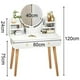 thumbnail image 2 of Tocador o mesa de maquillaje y peinado con luz led, 2 cajones y asiento, 2 of 8