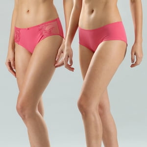 Pack Pantaleta Rosa Bordada Flores Mujer 13327-180